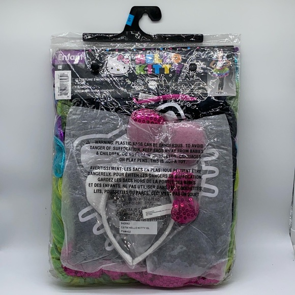 Hello Kitty Girls 2 Piece Halloween Cosplay Costume Size Large 12-14 - Picture 6 of 9